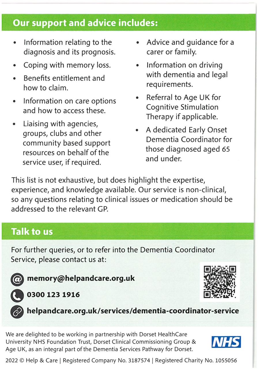 Dementia Coordinator Service